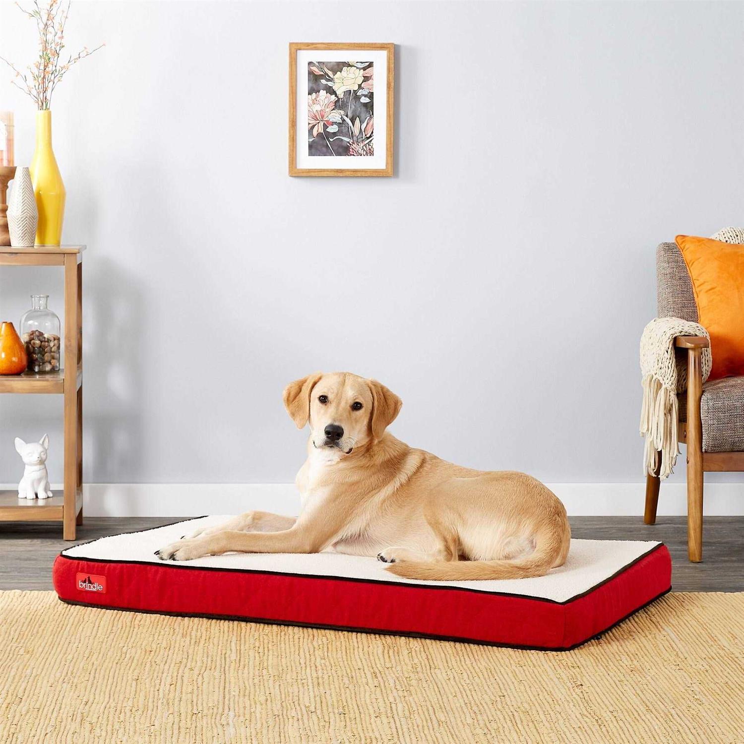 Brindle Waterproof Designer Memory Foam Pet Bed - Pet Supplies online store
