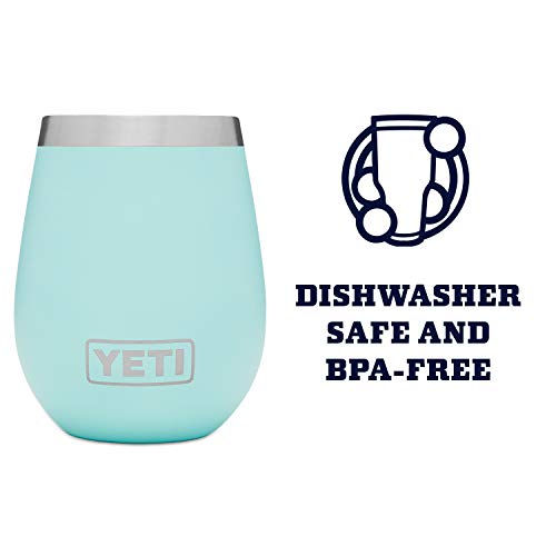 YETI Rambler 10 oz Wine Tumbler, Vacuum Insulated, Stainless Steel with MagSlider Lid, Navy