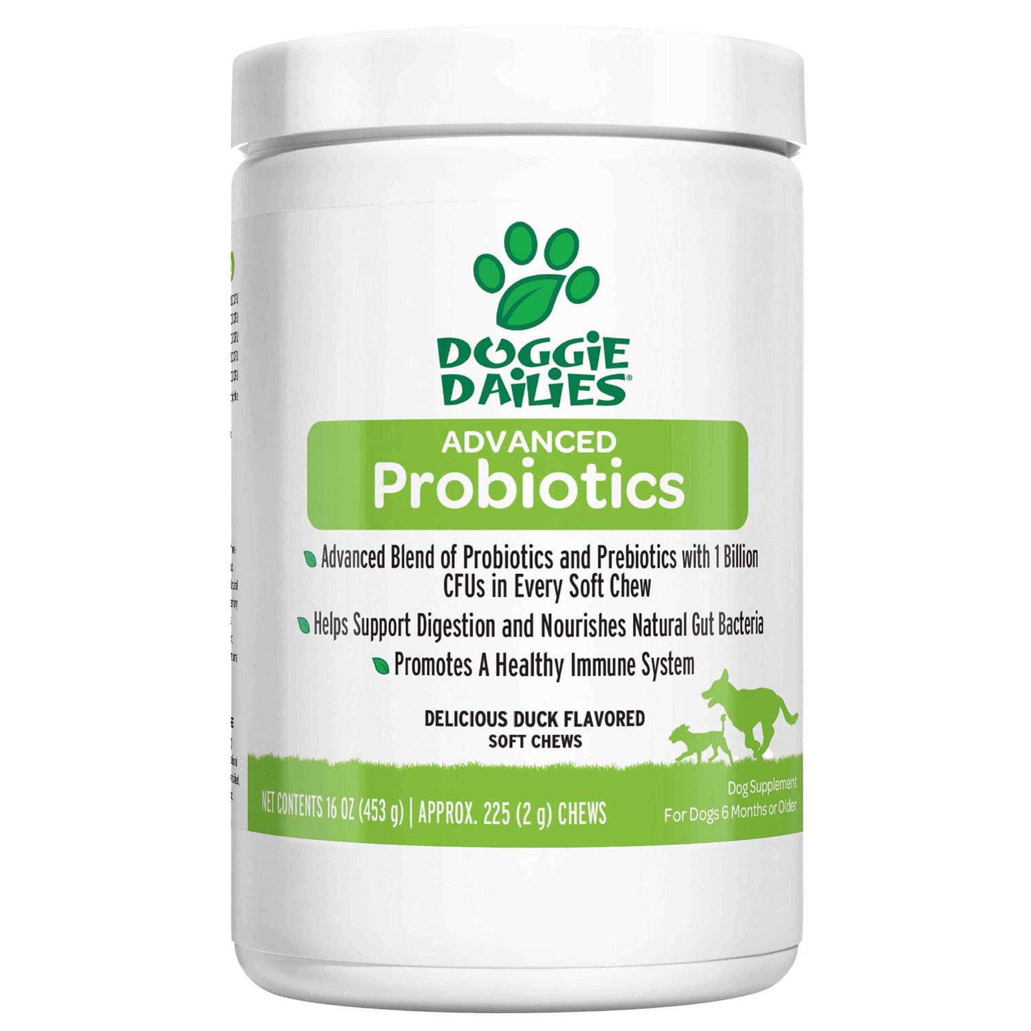 Doggie Dailies Probiotics for Dogs Advanced Dog Probiotics with Prebiotics - Pet Supplies online store