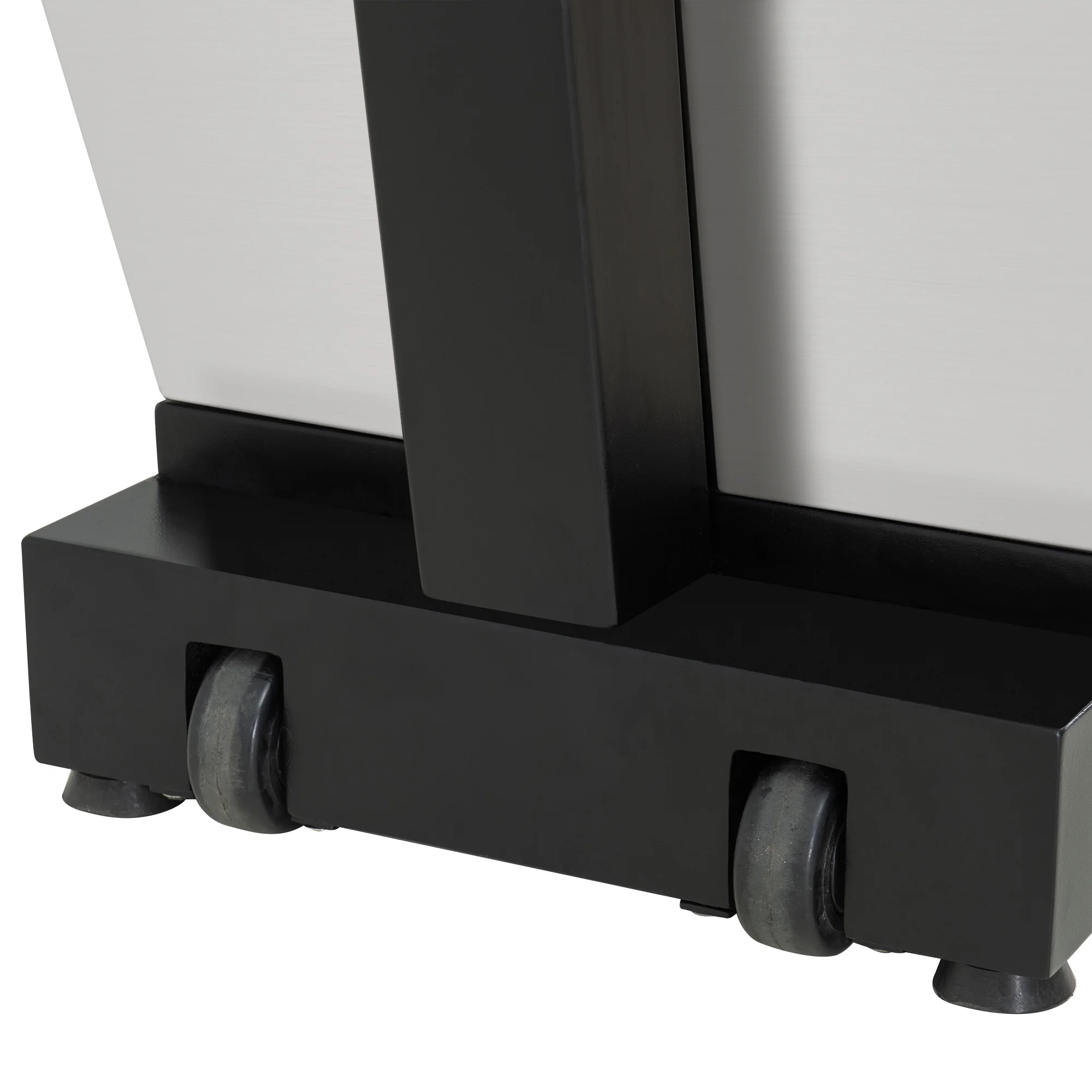 Sunjoy AmberCove Cartwell 45,000 BTU Matte Black Steel Outdoor Patio Portable Offset Propane Gas Heater with Wheels and Table Top for Commercial & Residential Use