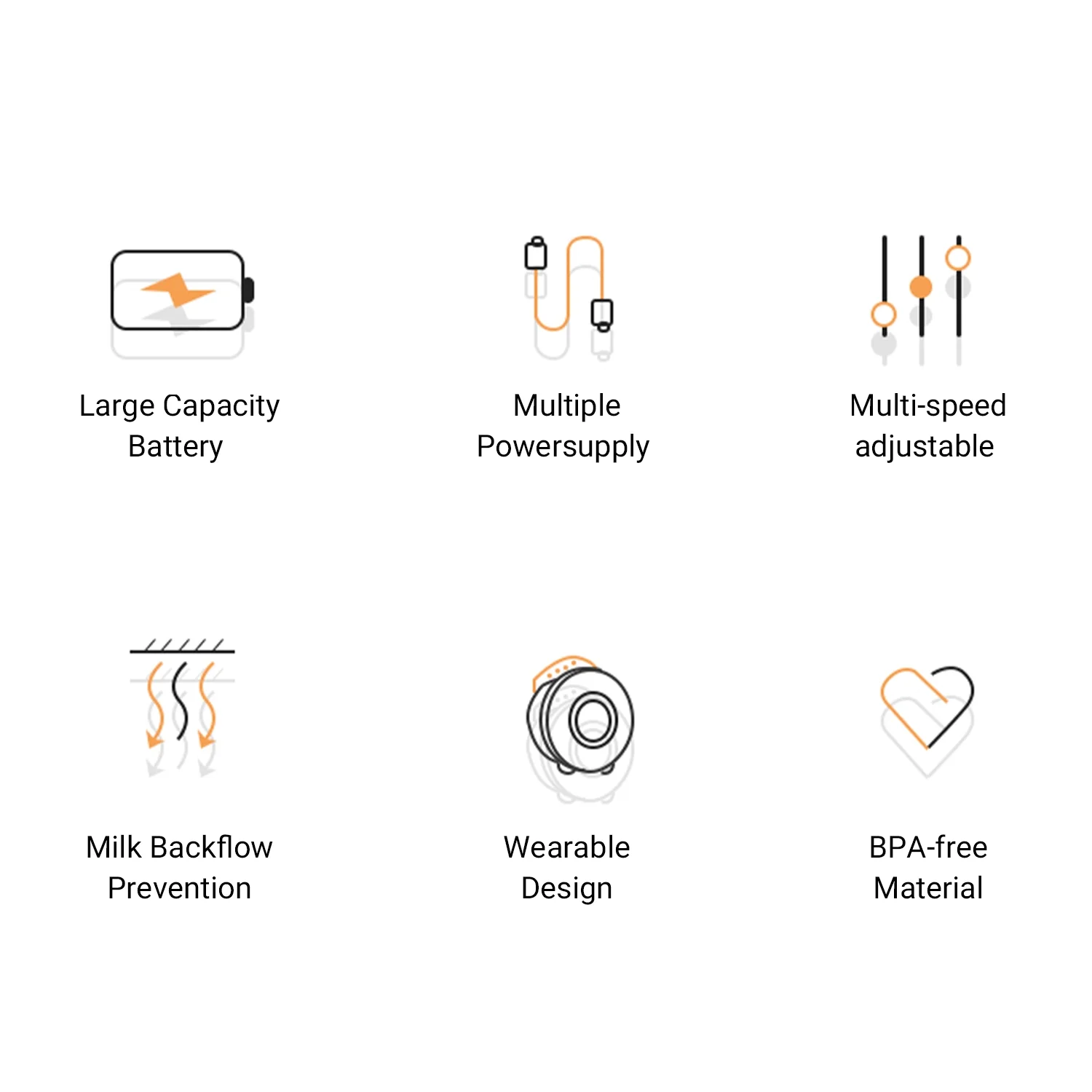 Duomishu Baby Breast Pump Electric Wearable Wireless Hands Free Silicone Breastfeede Pump