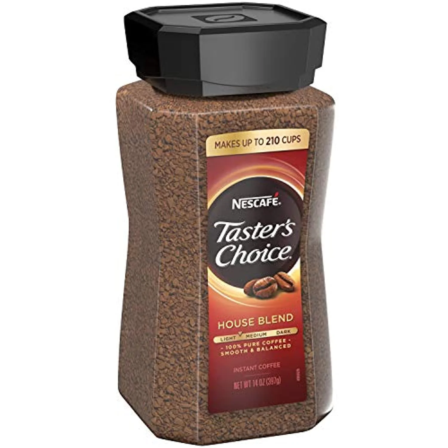 Nescafe Tasters Choice Signature House Blend Instant Coffee Classic Taste | 14 Ounce Value Size | Premium Freshness In Your Morning Cup