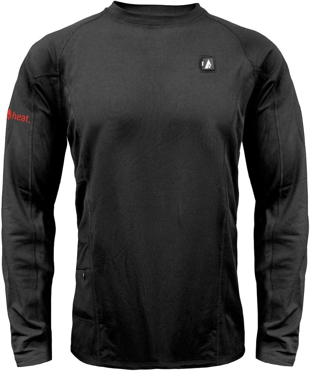 ActionHeat Base Layer Battery Operated Heated Shirt for Men – Electric Heat w/ 3 Heat Panels for Camping, Skiing, Hunting