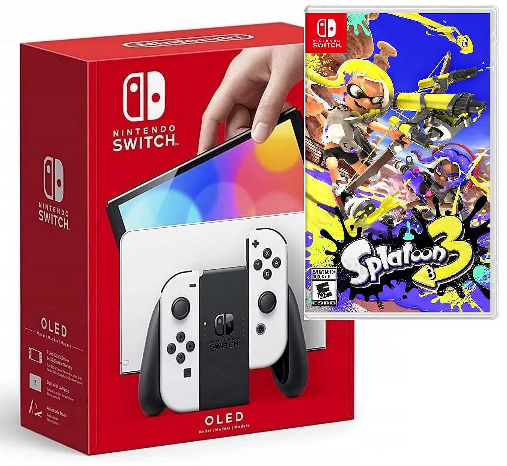 Nintendo Switch OLED white with Splatoon 3 Game Bundle Japanese Edition