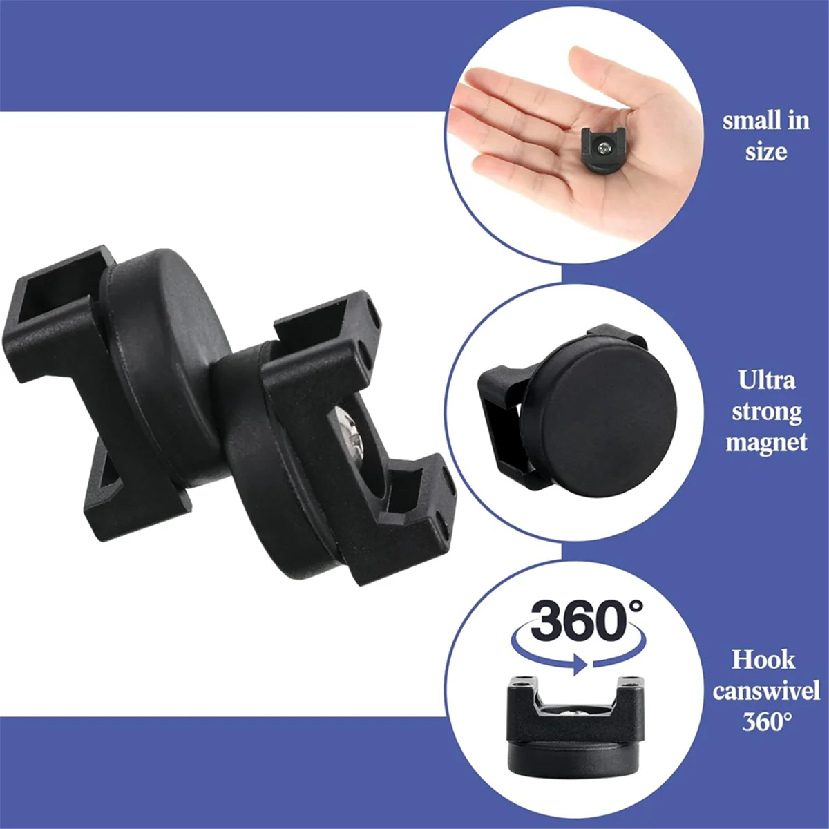 Magnetic Zip Tie Mount Multipurpose Cable Holder Magnets Magnetic Wire Management Bases with Heavy Duty Zip,10 * magnetic 50 * nylon cable zip ties,Black