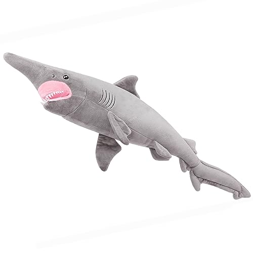 FRANKIEZHOU Goblin Shark Plush Toys-26in,Lifelike Long Tipped Shark, Shark Gifts for Kids,Shark Decor