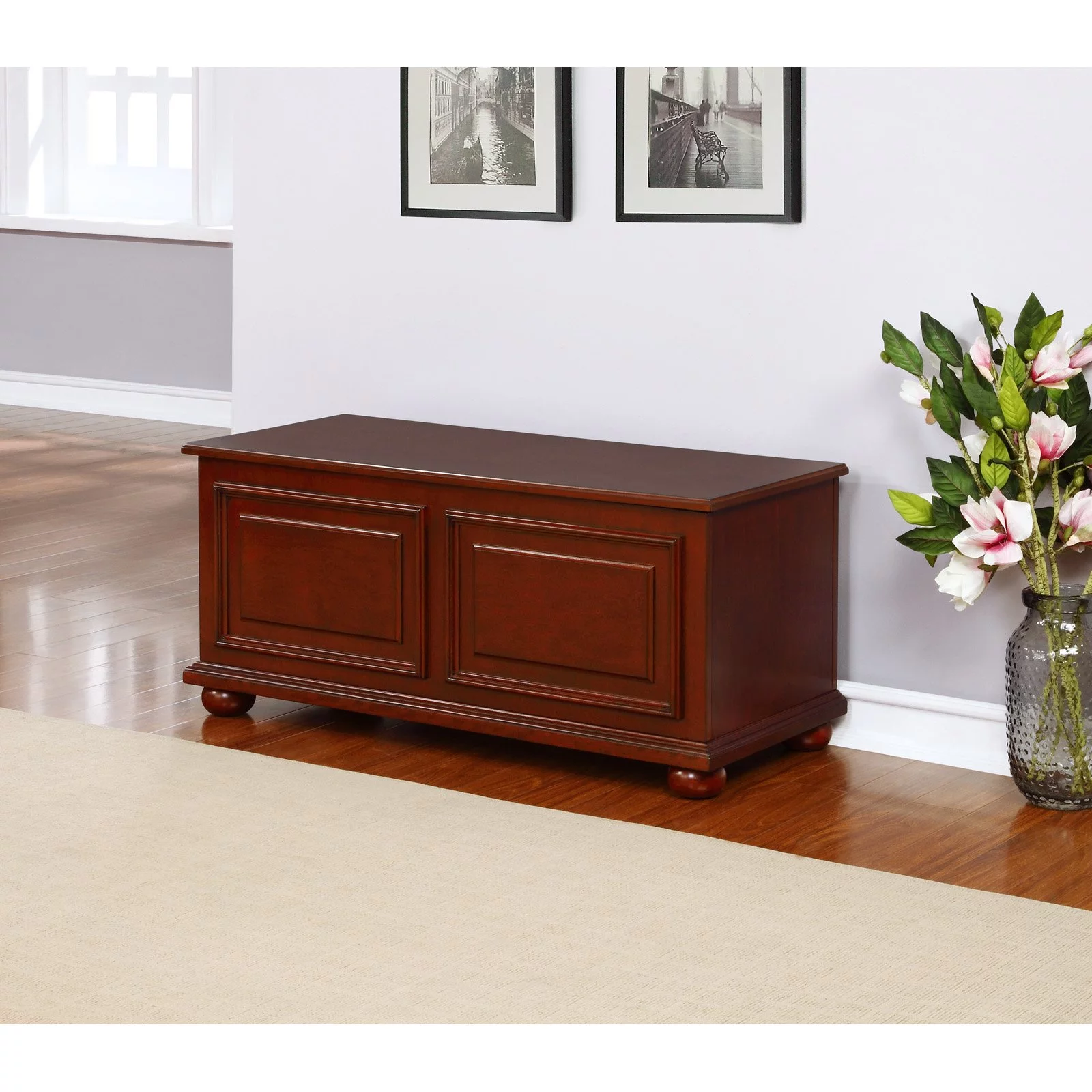 Powell Chadwick Traditional Cedar Storage Chest, Rich Cherry Finish - Radiant Selections