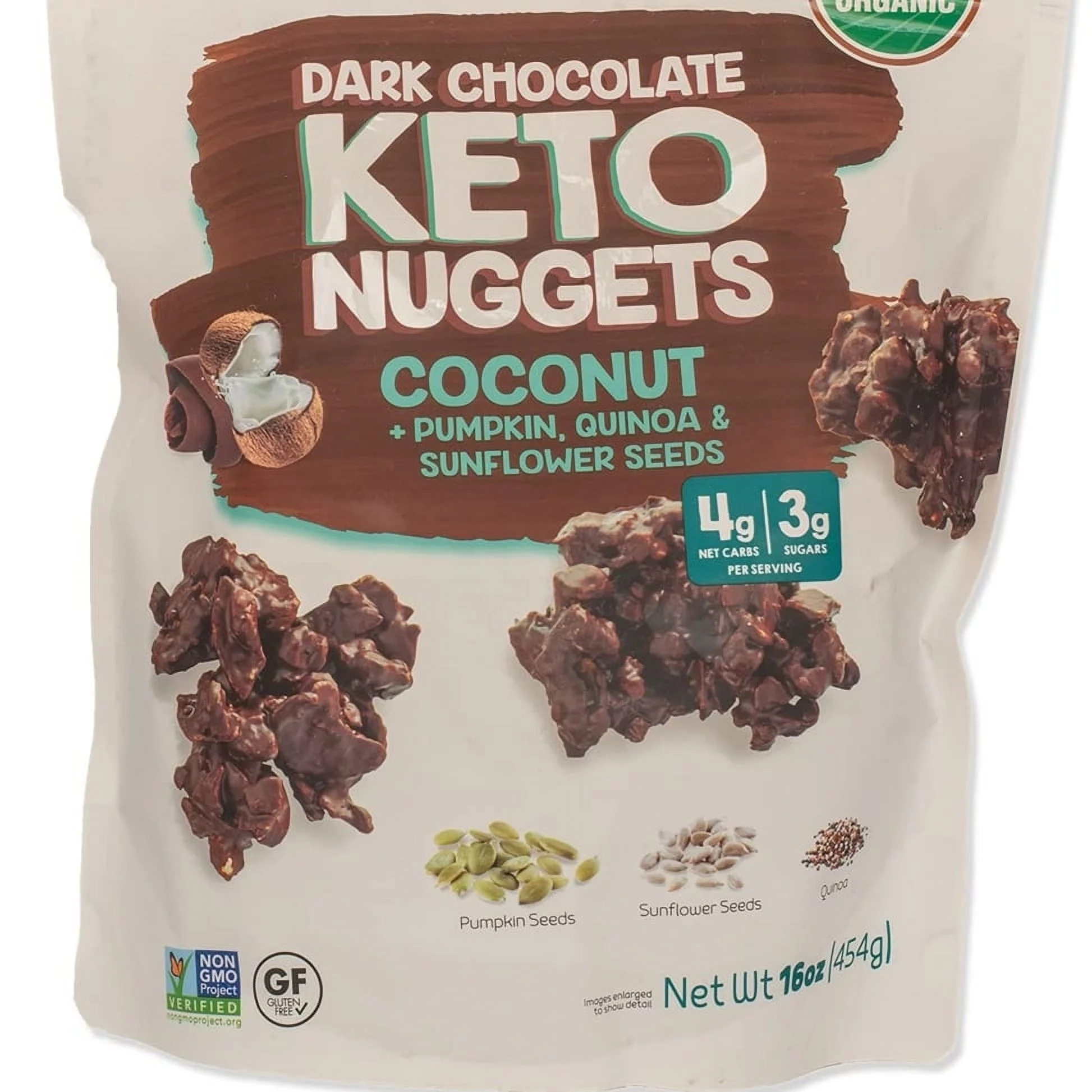 Innofoods Dark Chocolate Keto Nuggets 16 Ounce