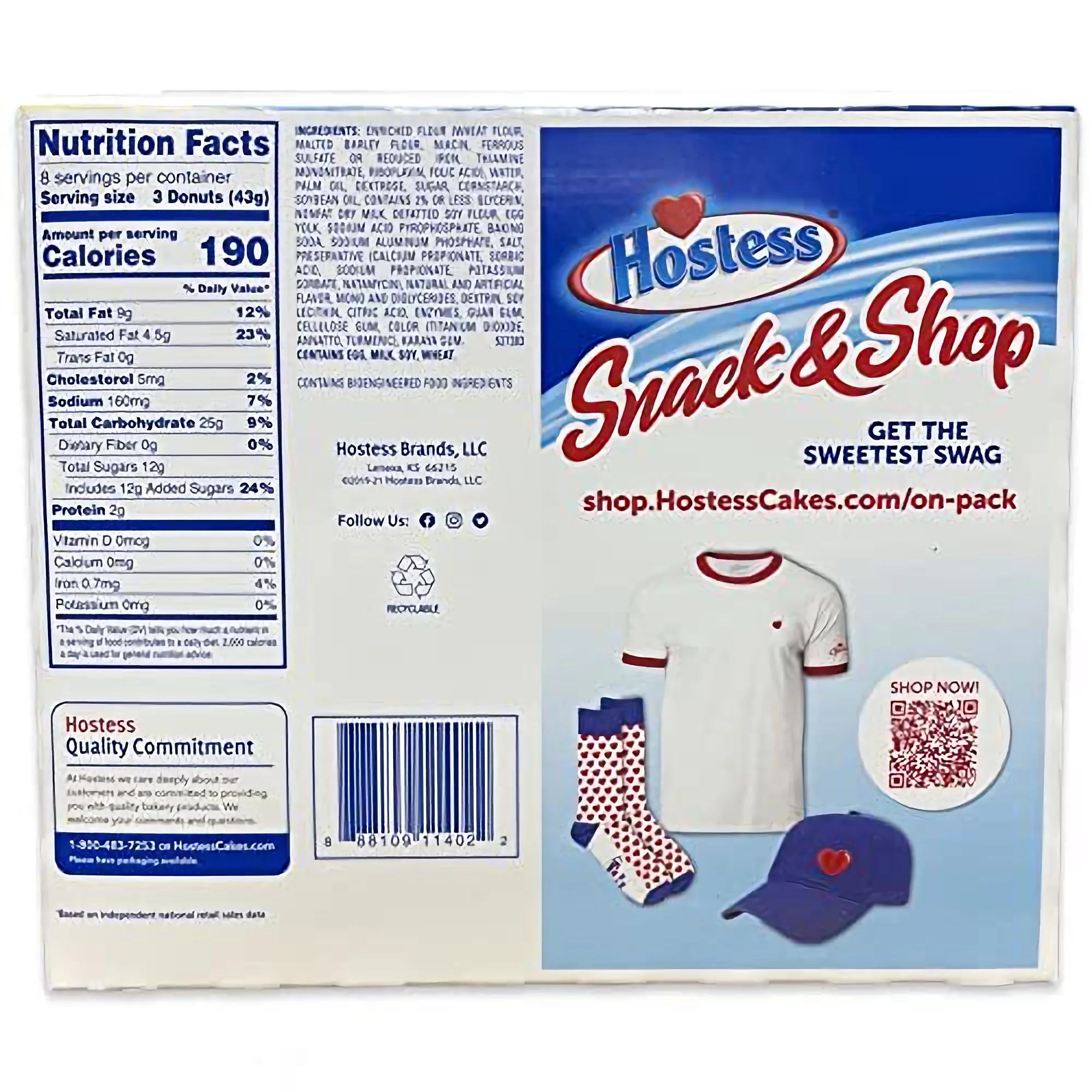 Donettes Bulk Value Pack | 12 Oz Box of 8 | Pack of 4 (96 Total Donuts) (Powdered) Bundled by Tribeca Curations