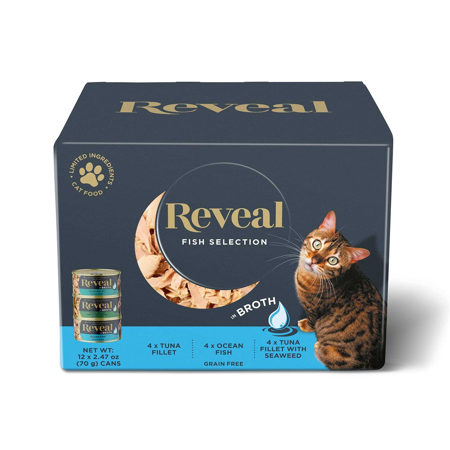 Reveal Grain Free Fish Selection in Broth Wet Cat Food - Pet Supplies online store