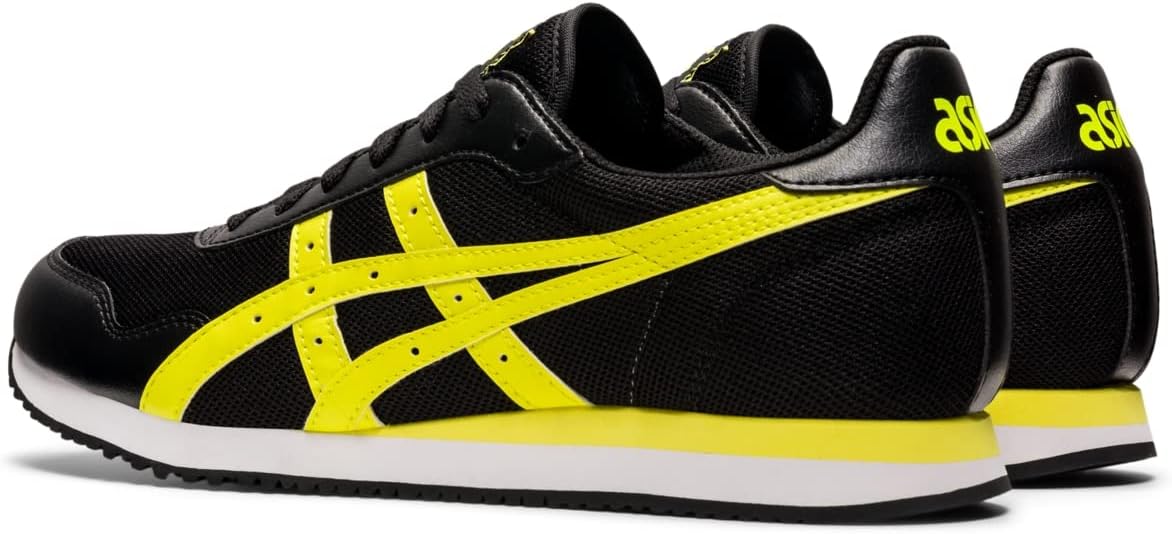 ASICS Men's TIGER RUNNER Shoes, 11.5, BLACK/SOUR YUZU