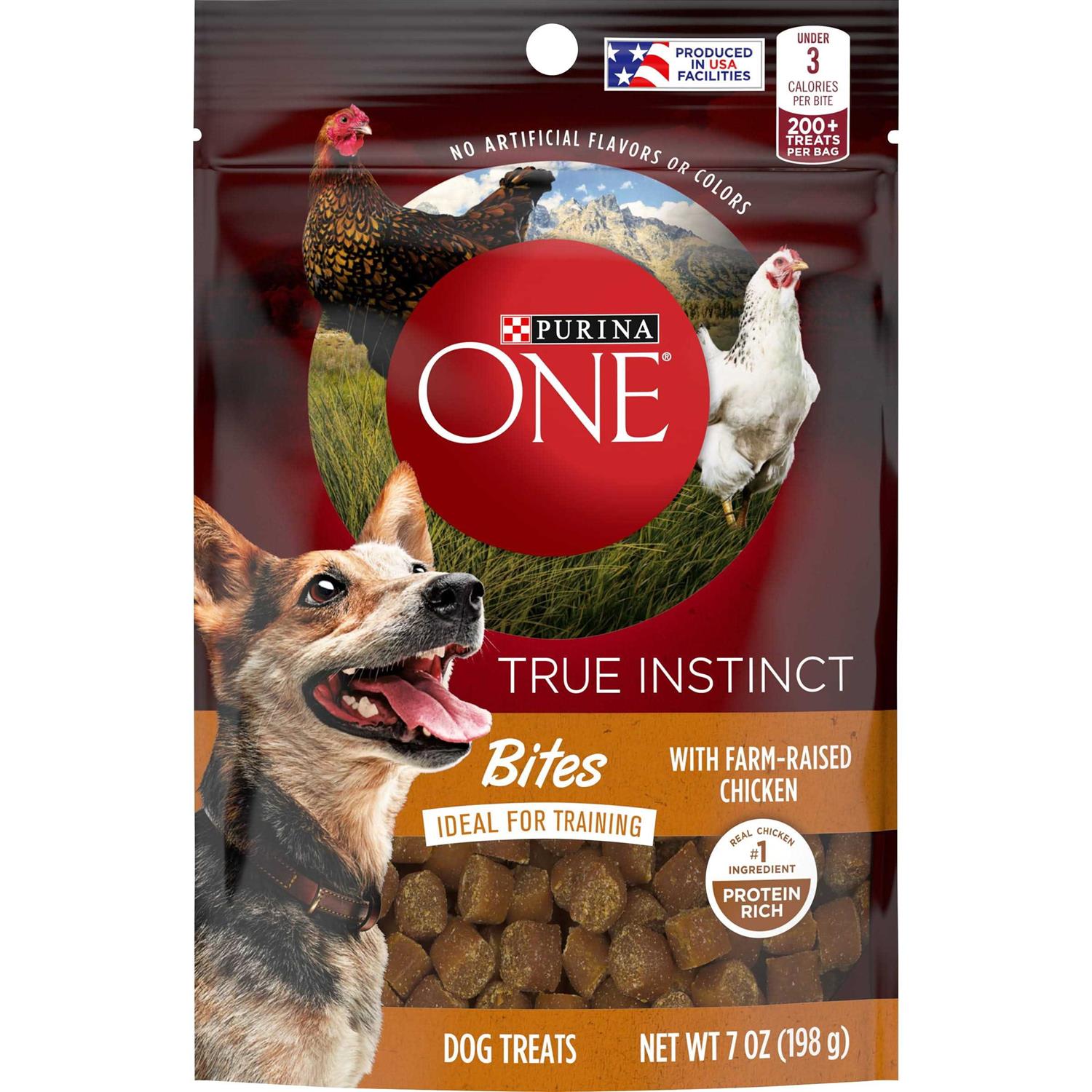 Purina One Dog Training Treats True Instinct Bites with Farm-Raised Chicken - Pet Supplies online store