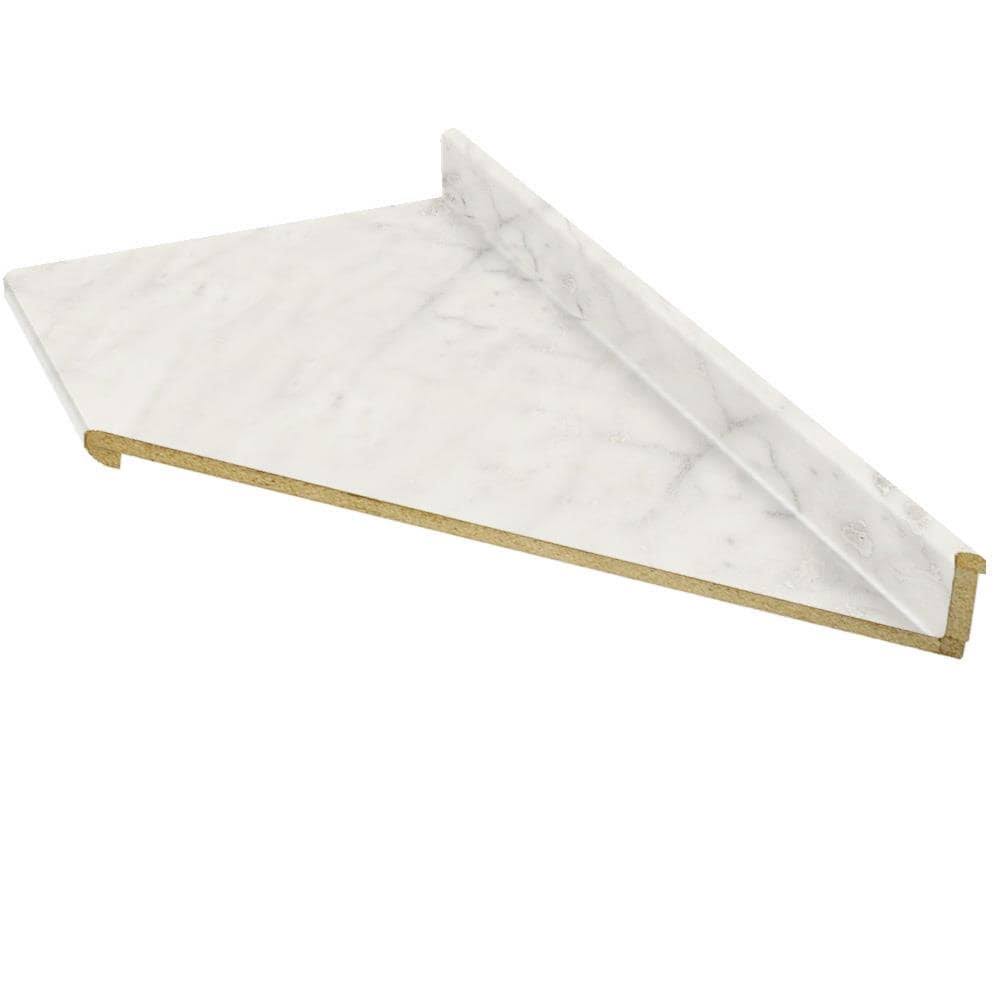 VT Dimensions Formica 10-ft Carrara Bianco 6696-43 Miter-Cut Laminate Kitchen Countertop in White | 111349011096696-42