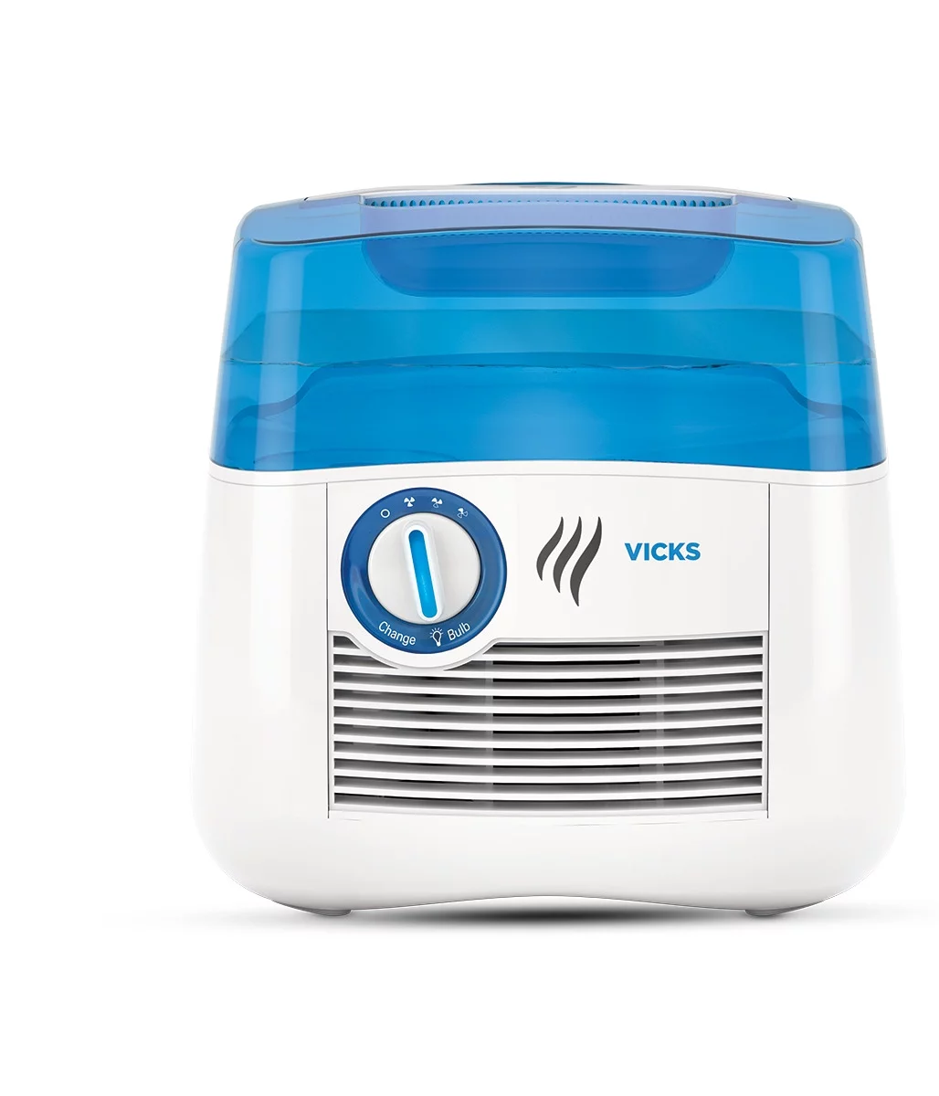 Vicks 1 gal 400 sq ft Cool Moisture Humidifier with UV Technology, V3900, Blue/White