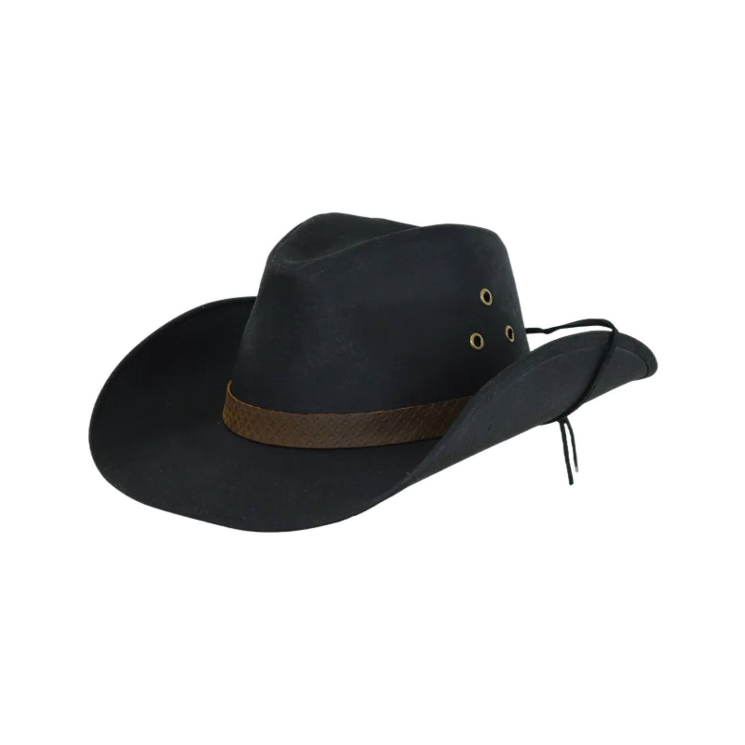 Outback Trading Men's Trapper Waterproof Oilskin Black Hat 1481-BLK