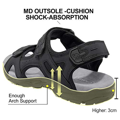 CAMEL CROWN Hiking Sandals for Men Waterproof Sport Sandals Walking Comfortable Shoes Beach Water with Arch Support