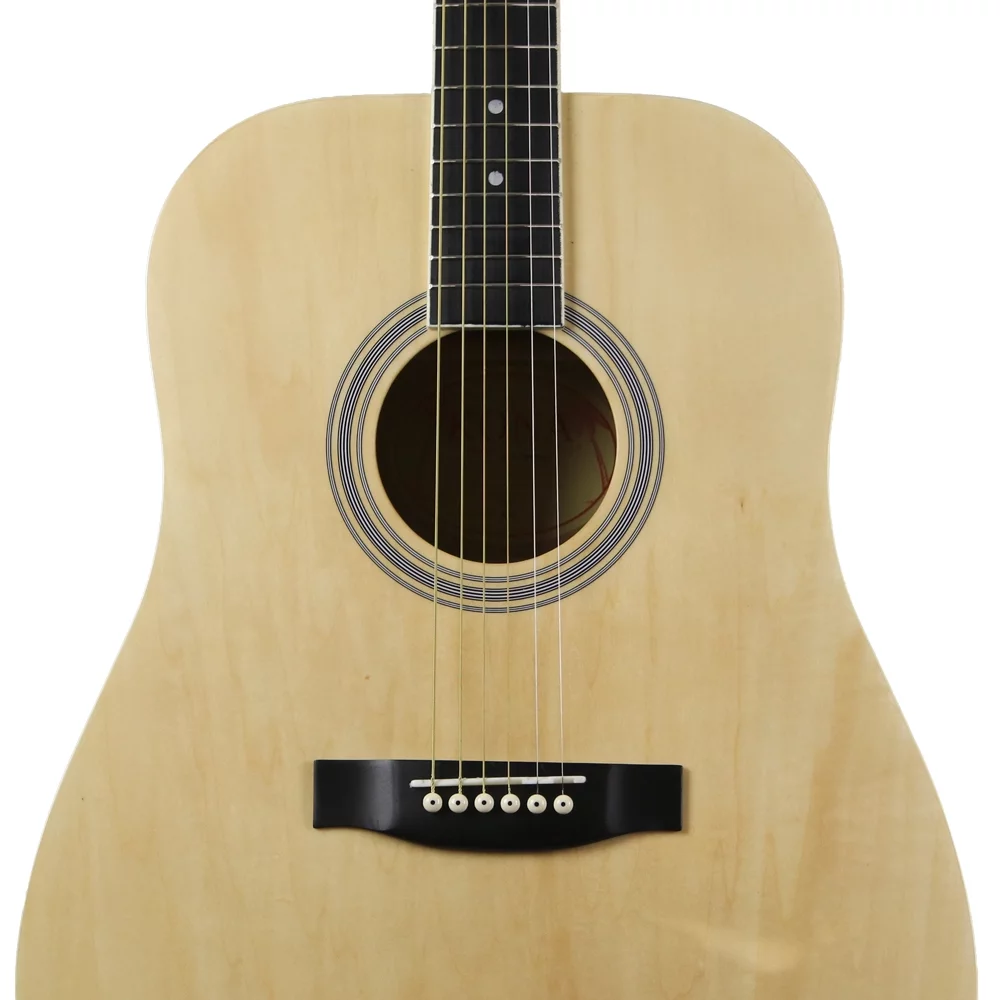 Kona Guitars K41 41-inch Acoustic Dreadnought Guitar, Natural Finish - Radiant Selections