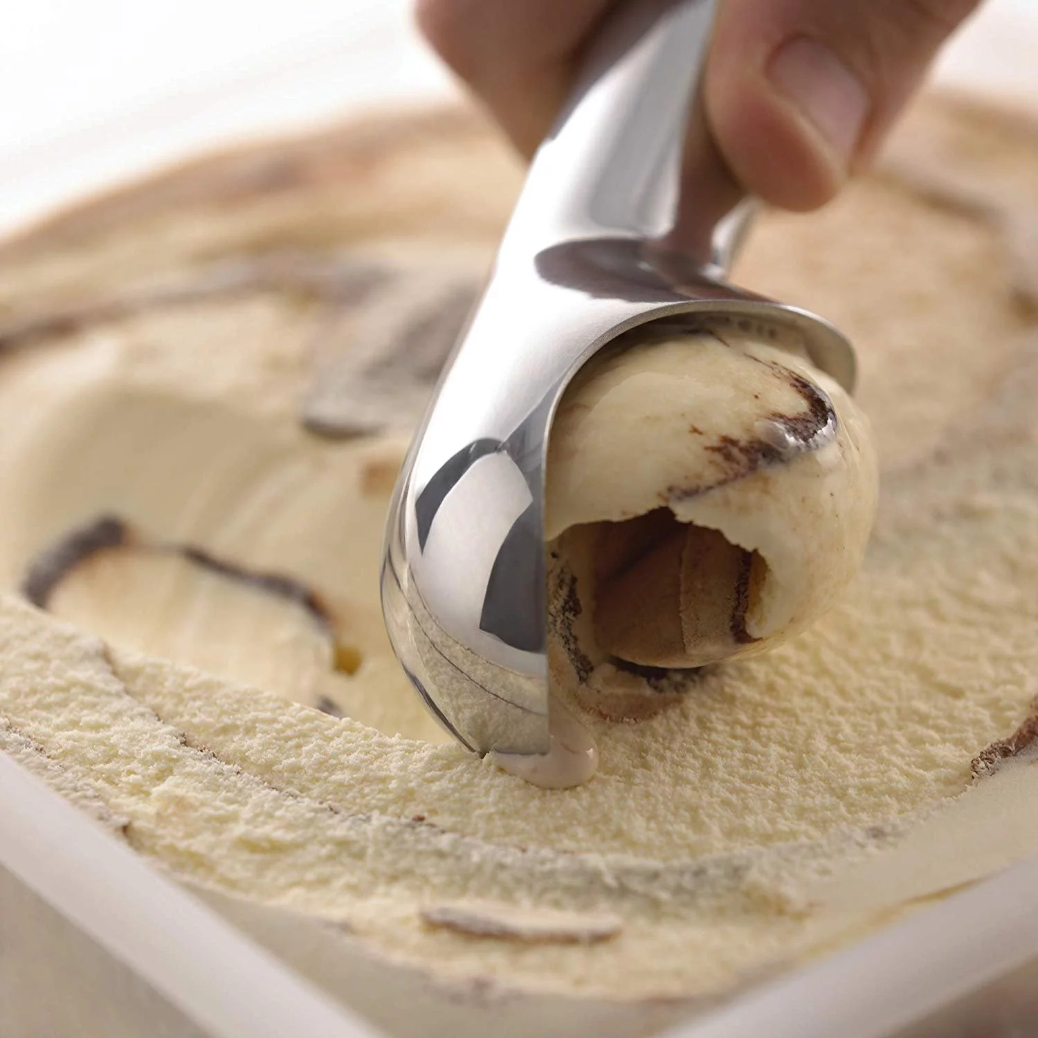 Zeroll 1012 #12 3 oz. Blue End Cap Aluminum Ice Cream Scoop