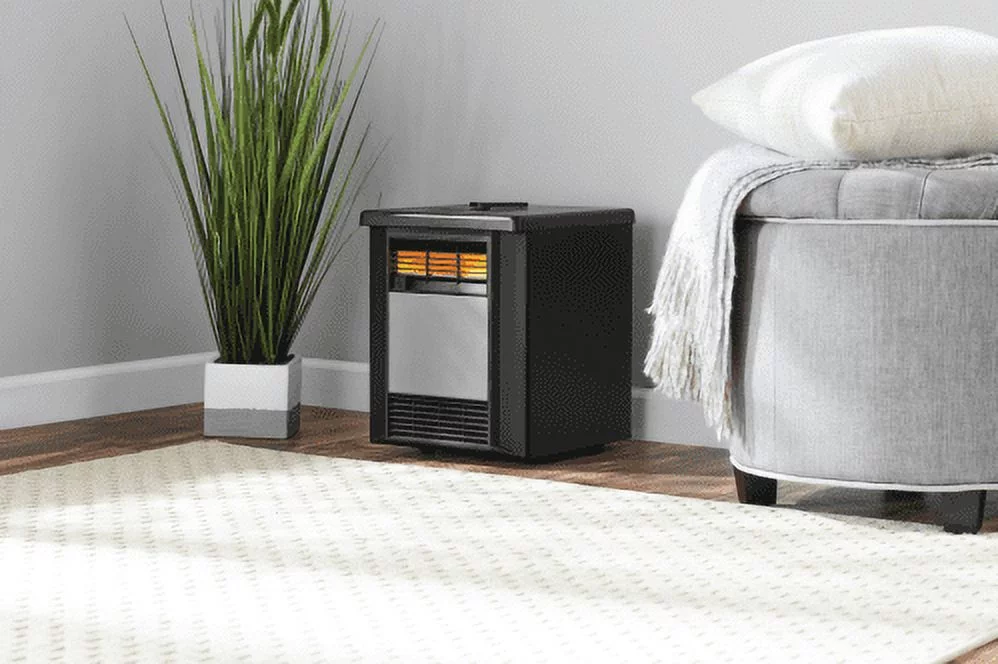 Mainstays 4 Element Infrared Quartz Space 1500W Heater,Indoor,Black,DF1911
