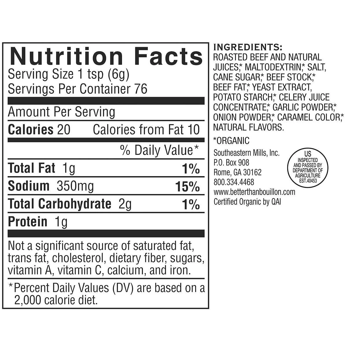 Better Than Bouillon Organic Reduced Sodium Roasted Beef Base, 16 oz
