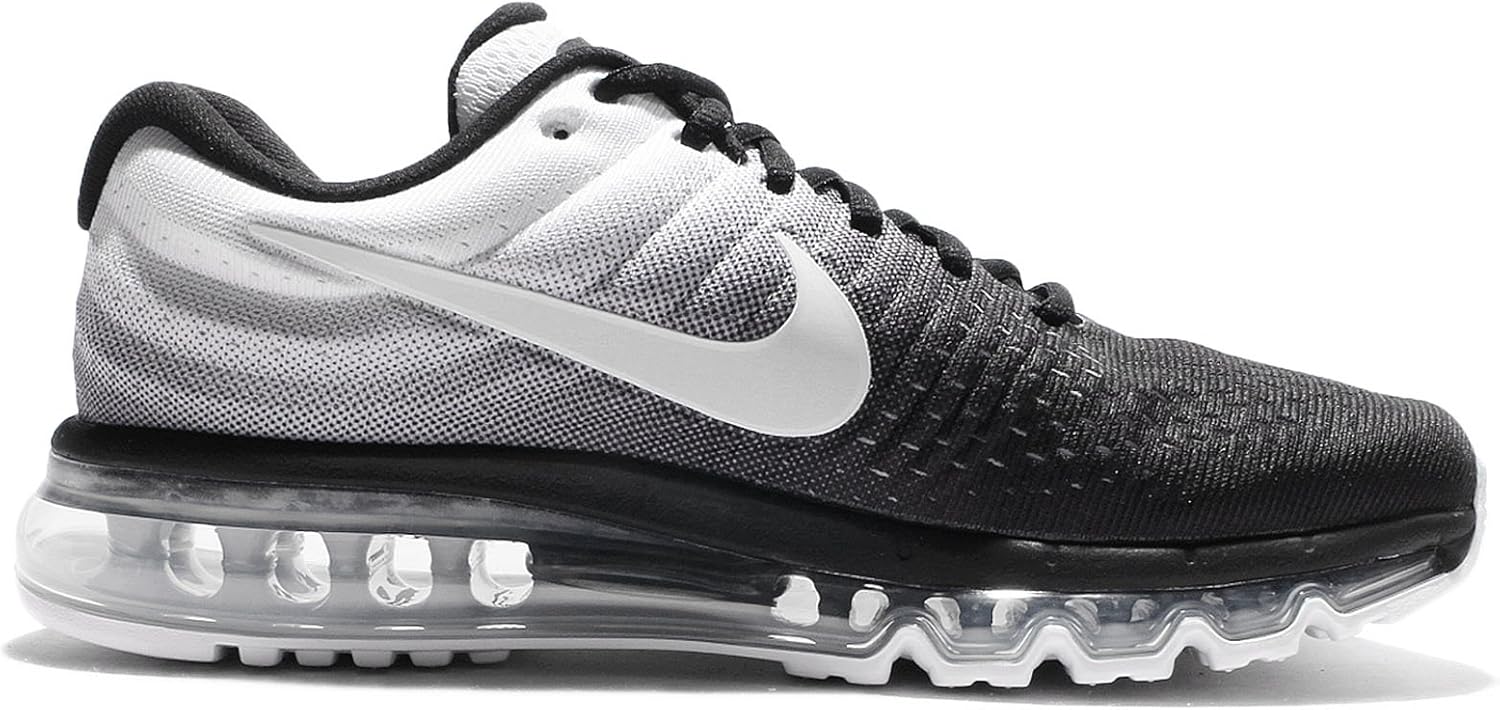 NIKE Men's Air Max 2017, Black/White, 7.5 M US