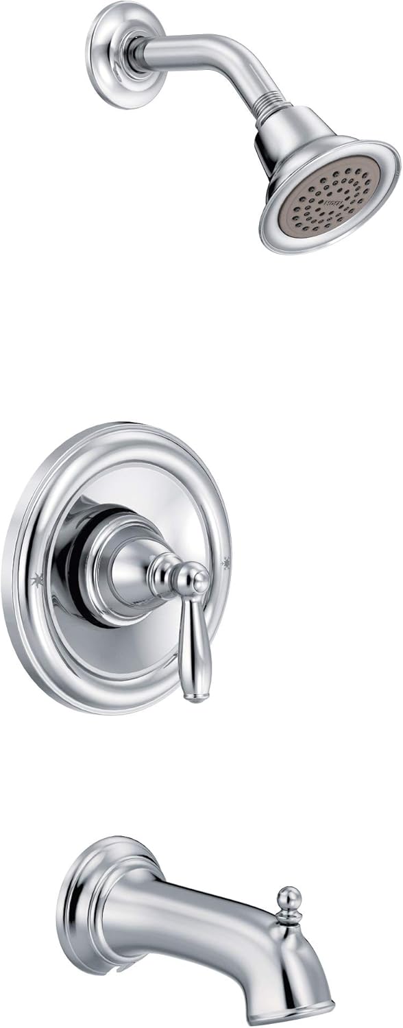Moen T2153 Brantford Posi-Temp Pressure Balancing Tub and Shower Trim Kit Valve Required, Chrome Pack of 2