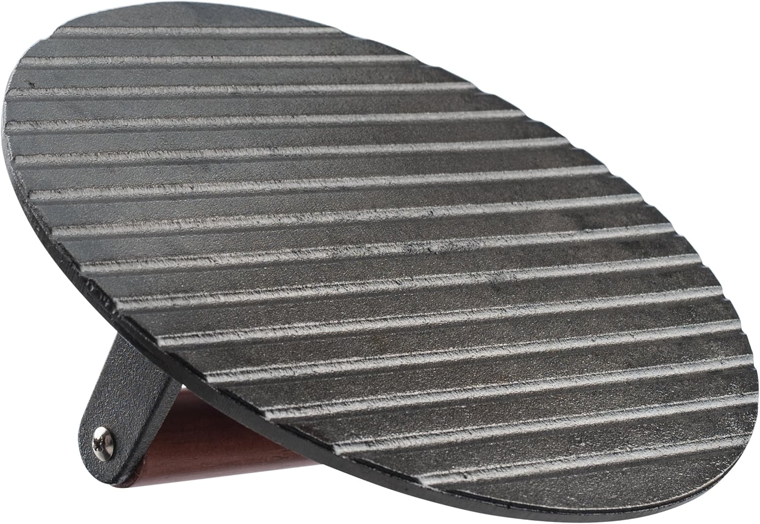 Bellemain Cast Iron Grill Press, Heavy-duty bacon press with Wood Handle, 8.5-Inch Round