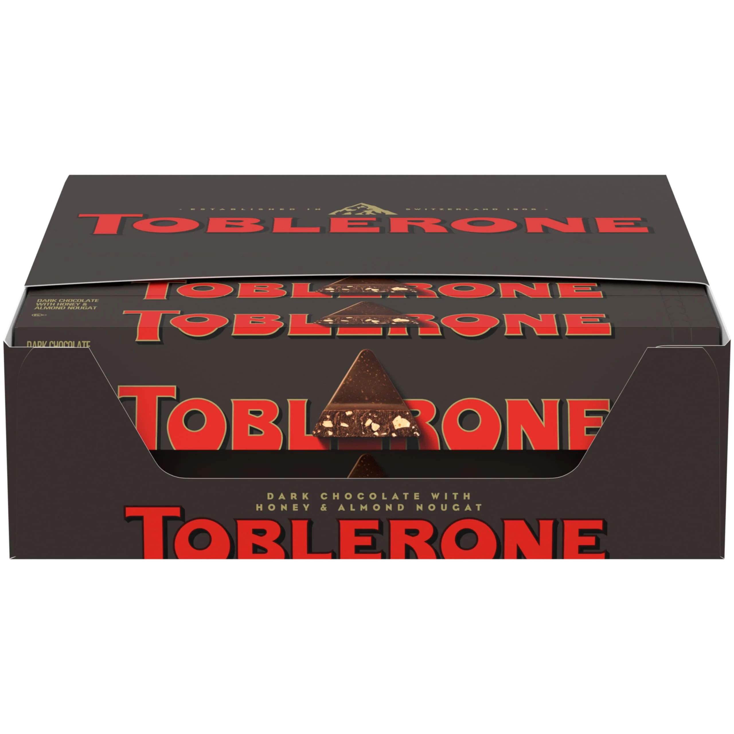 Toblerone Dark Chocolate Bar With Honey And Almond Nougat, 20 - 3.52 Oz Bars