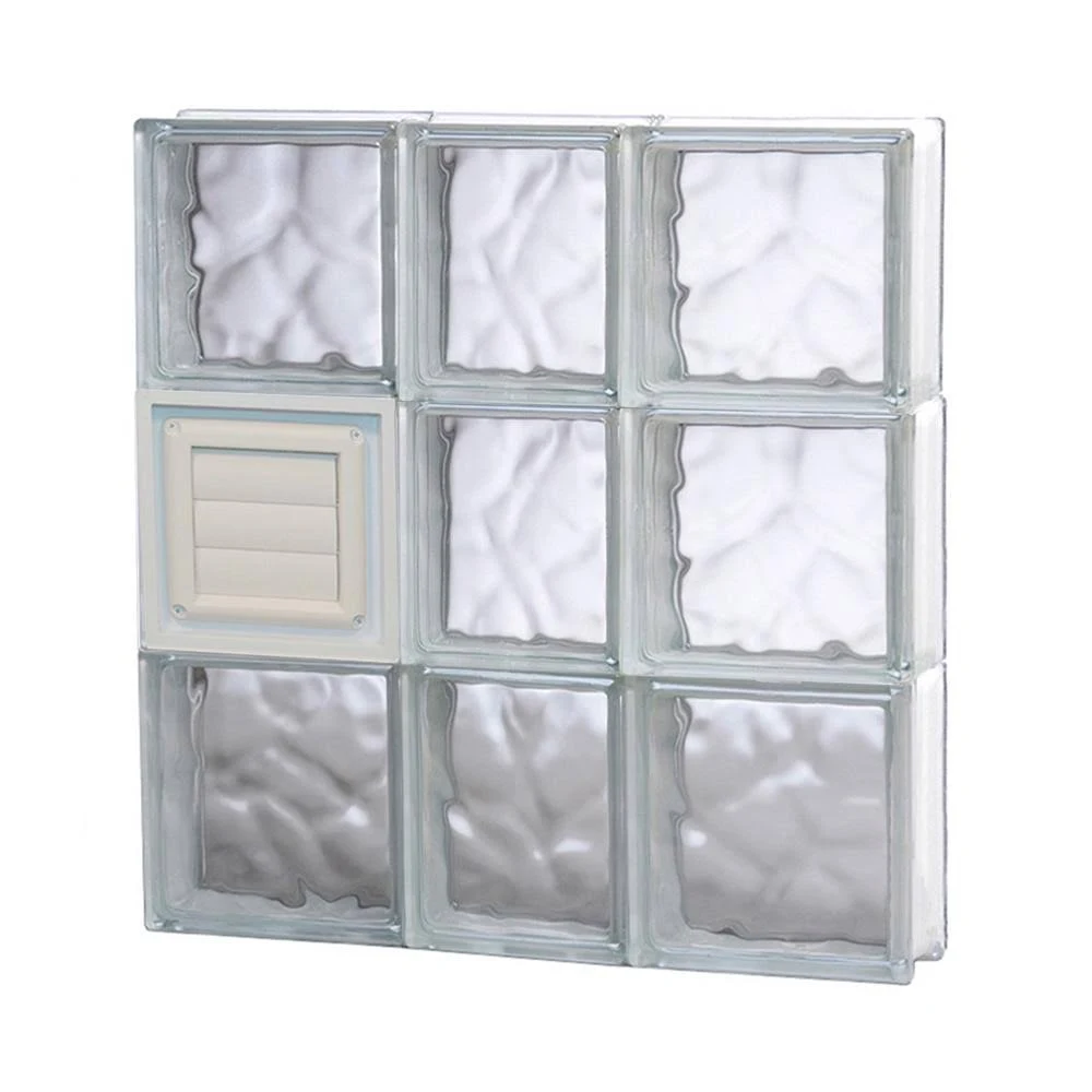 REDI2SET Wavy Pattern Frameless Replacement Glass Block Window (Rough Opening: 22-in x 24-in; Actual: 21.25-in x 23.25-in) D2224