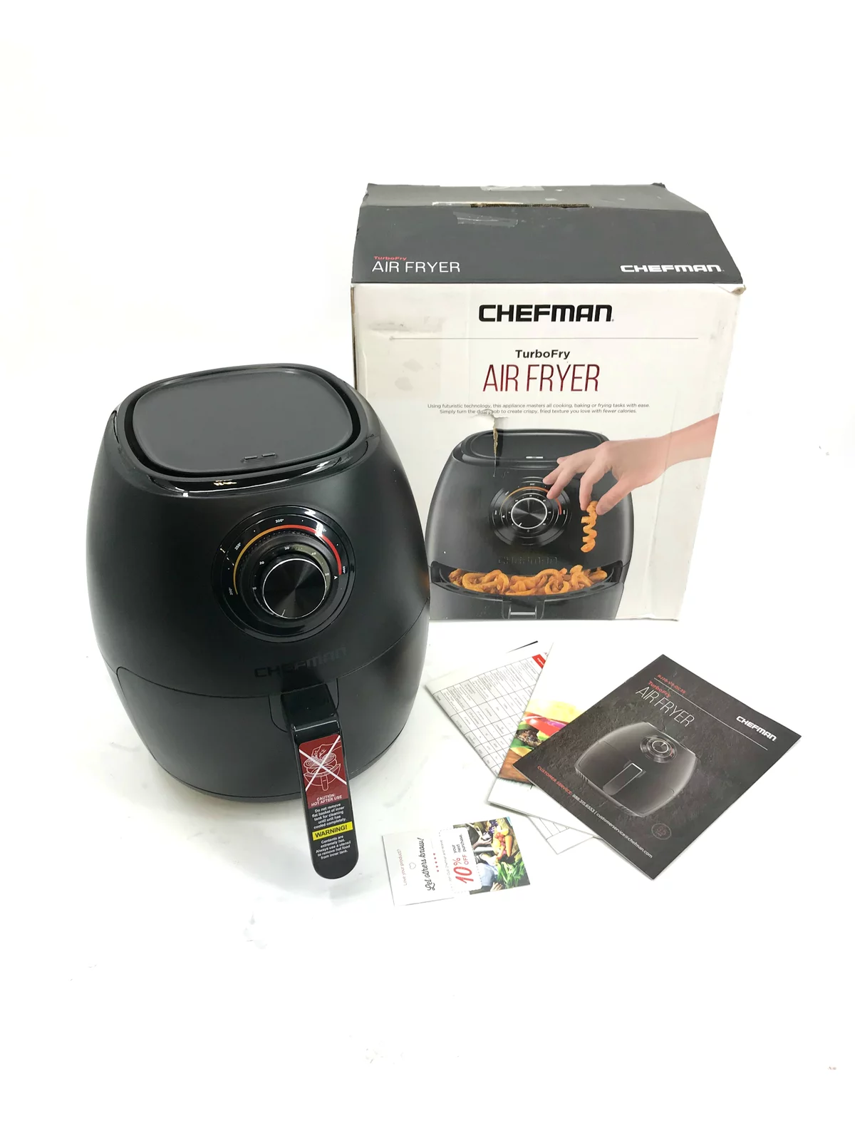 Open Box Chefman TurboFry Model RJ38-V3-DC35 3.6Qt Air Fryer Oven Dual Control