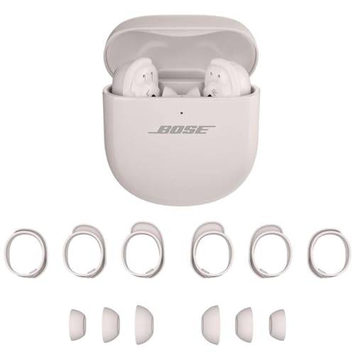 Bose QuietComfort Ultra True Wireless Bluetooth Adjustable Noise Cancelling Earbuds, Spatial Audio, Up to 6 Hours of Play Time, Black Bundle with Alternate Sizing Kit