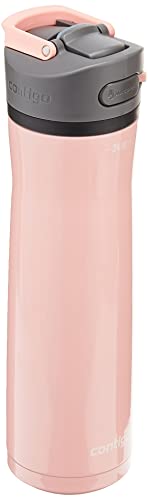 Contigo 24oz Leakproof Stainless Steel Water Bottle with Straw & Handle Dual Insulated for Cold & Hot Drinks -(Pack of 2)
