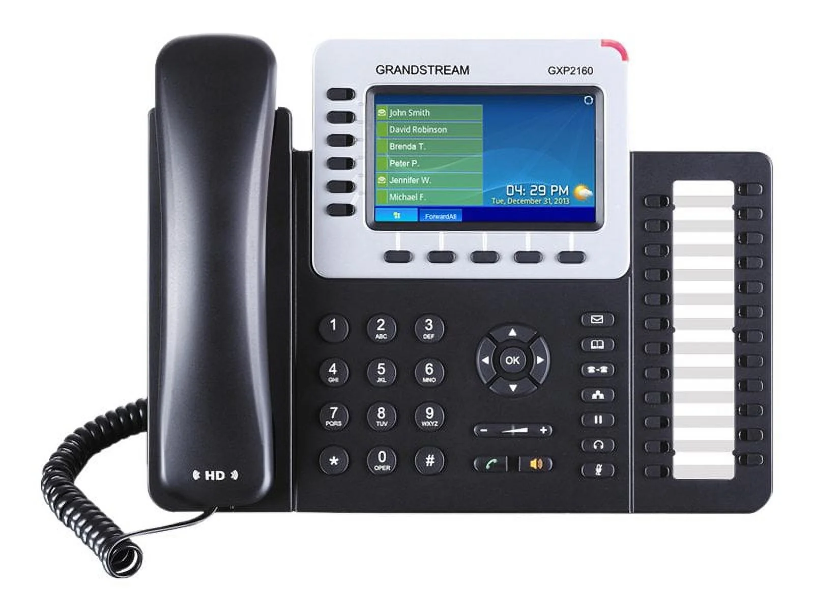 Grandstream GXP2160 Enterprise IP Phone - VoIP phone - 5-way call capability - SIP, RTCP, RTP, SRTP - multiline