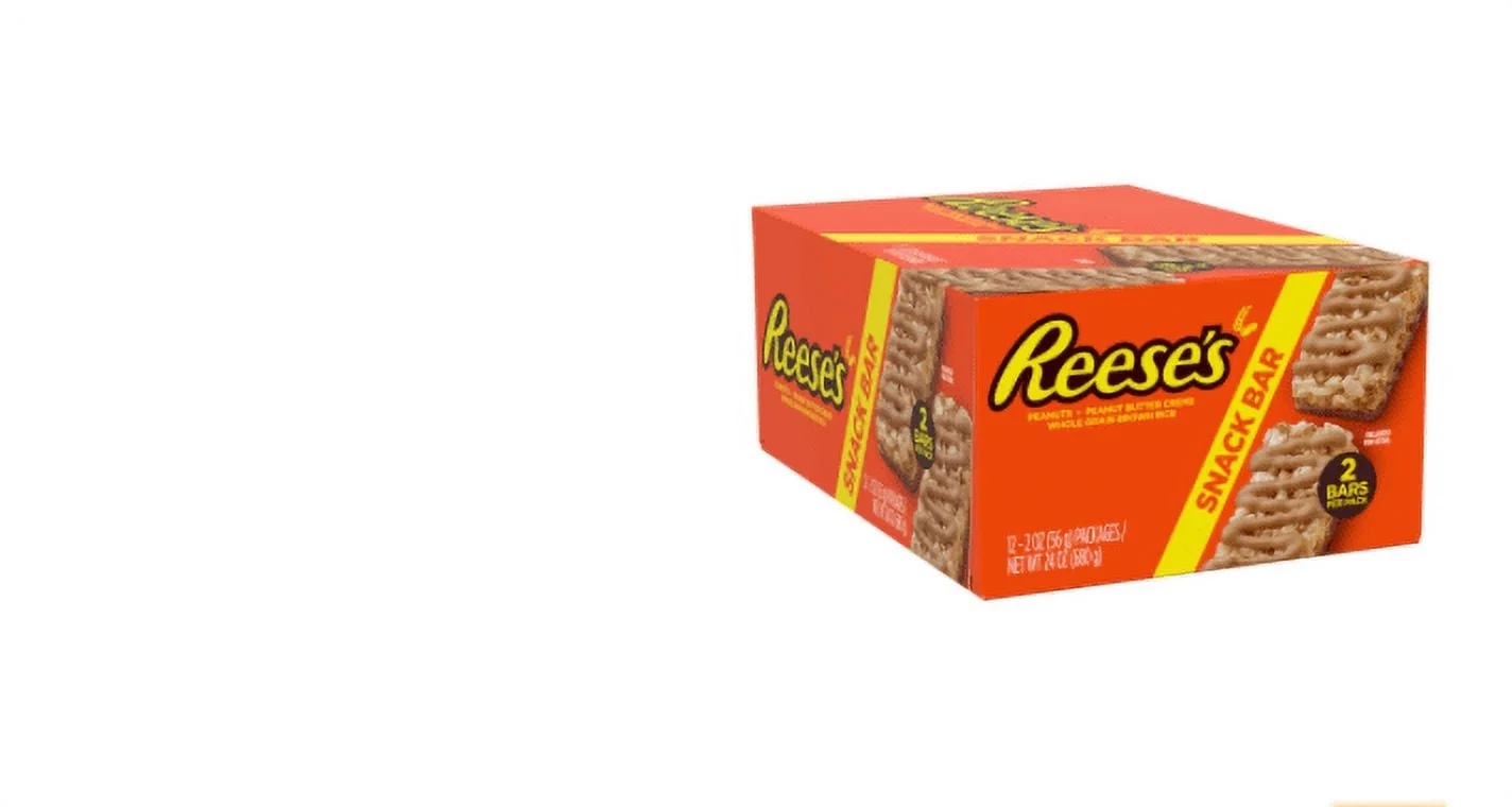Reese's Snack Bar 2oz 12ct two bars per pack (Peanut Butter Creme, Whole Grain Brown Rice and Peanuts)