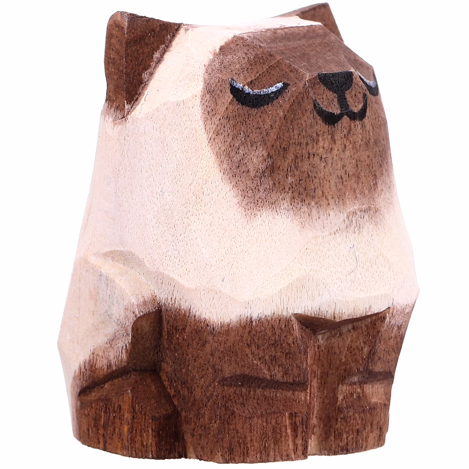 Desktop Wooden Cat Ornament Delicate Desktop Wood Cat Ornament for Festival