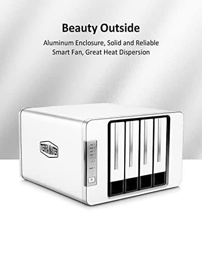 TERRAMASTER F4-423 4-Bay High Performance NAS for SMB with N5095 Quad-core CPU, 4GB DDR4 Memory, 2.5GbE Port x 2, Network Storage Server (Diskless)