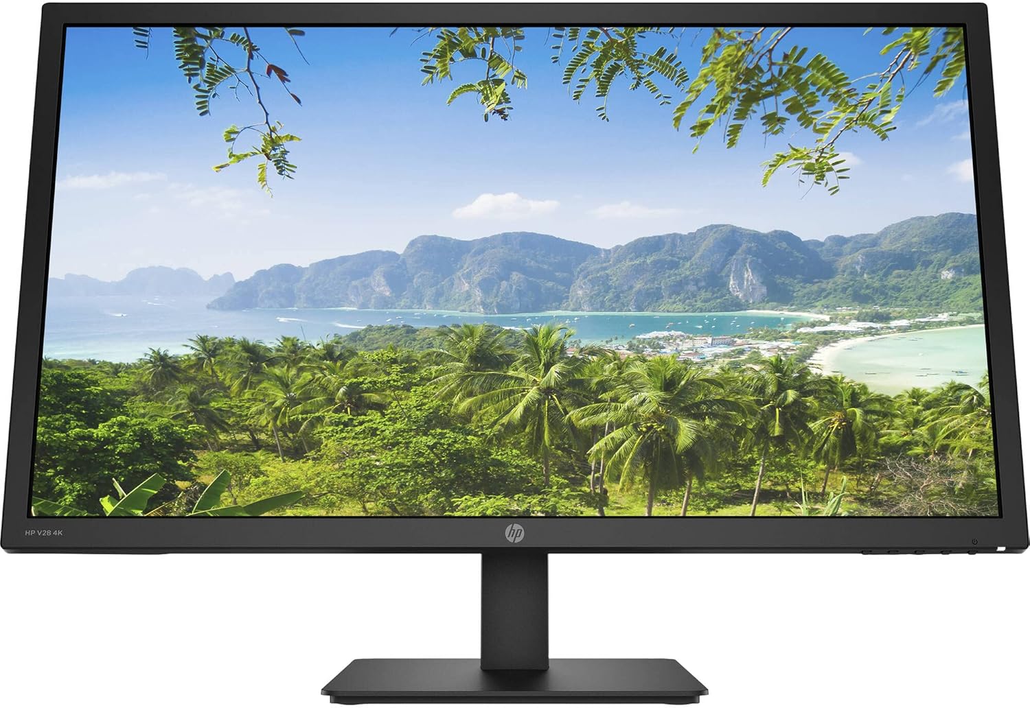 HP V28 4K Monitor - Computer Monitor with 28-inch Diagonal Display, 3840 x 2160 at 60 Hz, and 1ms Response Time - AMD Freesync Technology - Dual HDMI and DisplayPort - Low Blue Light - 8WH57AA#ABA