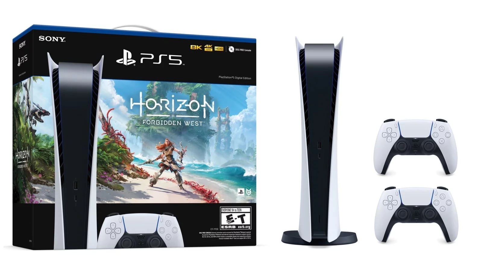Sony PlayStation 5 Digital Edition Horizon Forbidden West™ Bundle with Extra DualSense Controller