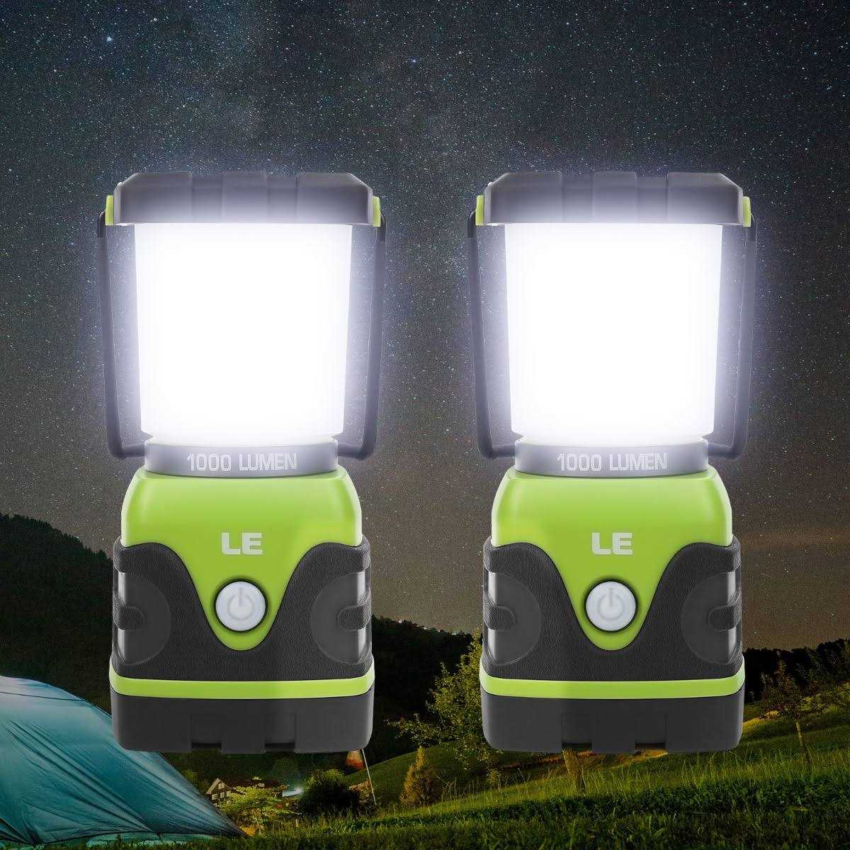 LE LED Camping Lantern Battery Powered LED with 1000LM 4 Light Modes - Sports Supplies Online Store