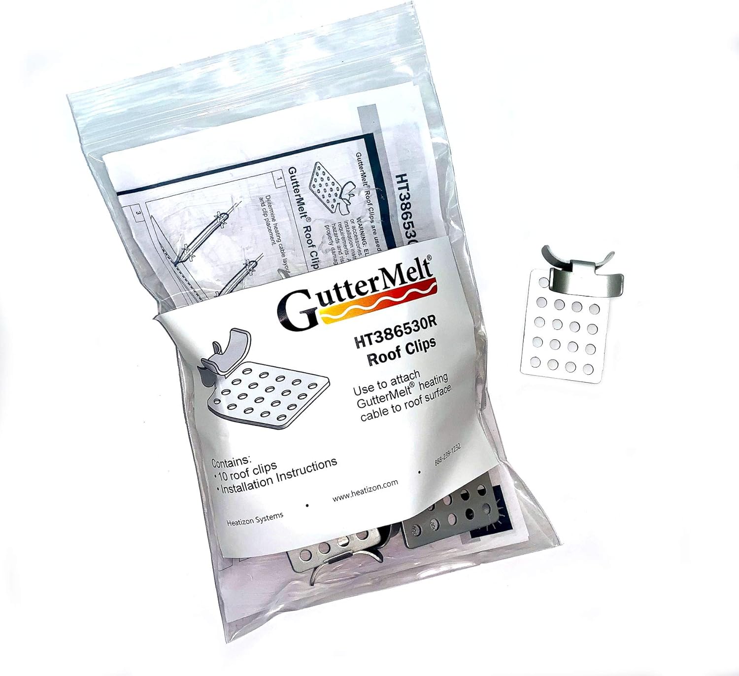 Heatizon GutterMelt 9 Watts Per Foot Roof & Gutter Snow Deicing Cable Kit (50 feet)