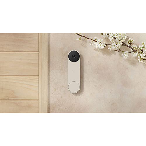 Google Nest Doorbell (Wired, 2nd Gen) - Wired Video Doorbell Camera - Doorbell Security Camera - Snow