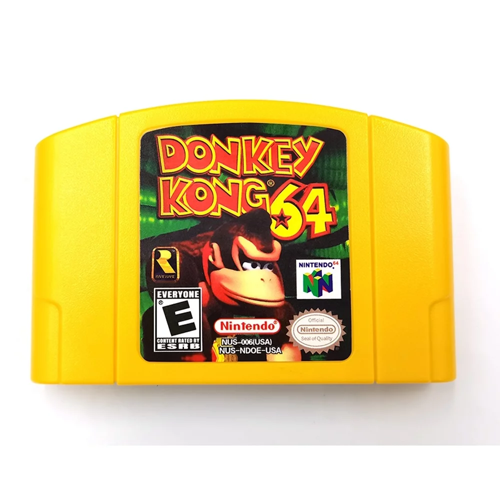N64 Game Yellow Shell Donkey Kong 64 Games Cartridge for N64 Console US Version