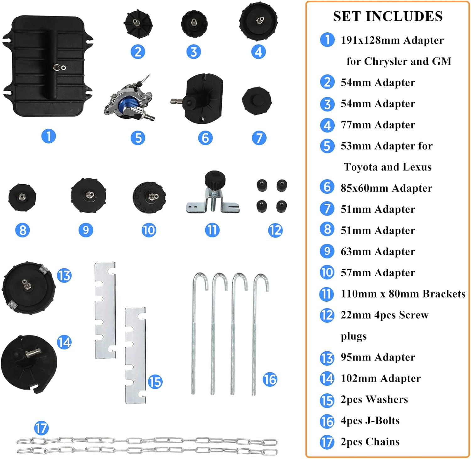 TYRAREX 12pcs Brake Master Cylinder Adapters Brake Fluid Bleeding Bleeder Tool Kit with Storage Case for Most Vehicles