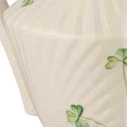 Belleek Harp Shamrock Teapot