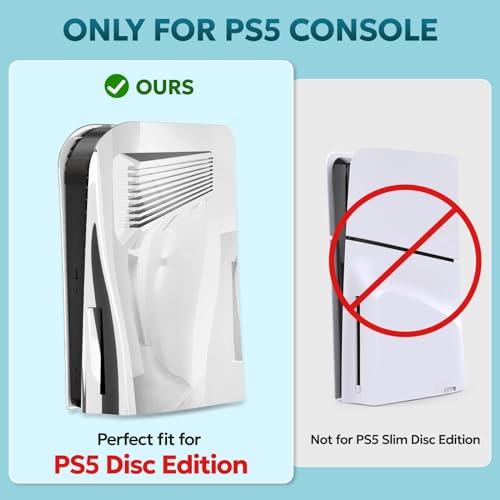 Plates for PS5 Digital Edition, Faceplate with Cooling Vents, Anti-scratch Dustproof Protective Cover Plates for PS5 Digital Edition (Golden)