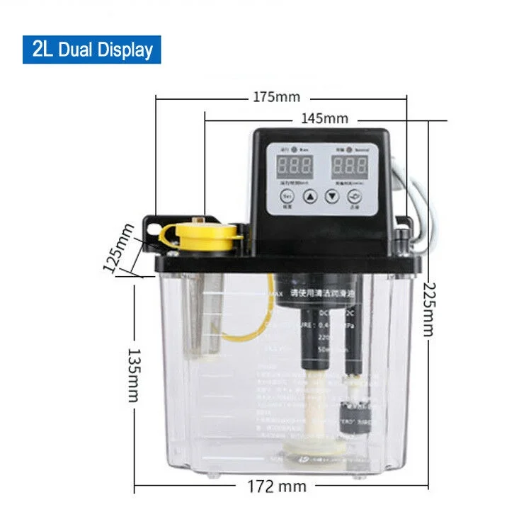 SHANNA 110V Automatic Electric Lubrication Oil Pump CNC Pump Dual Digital Display 2L