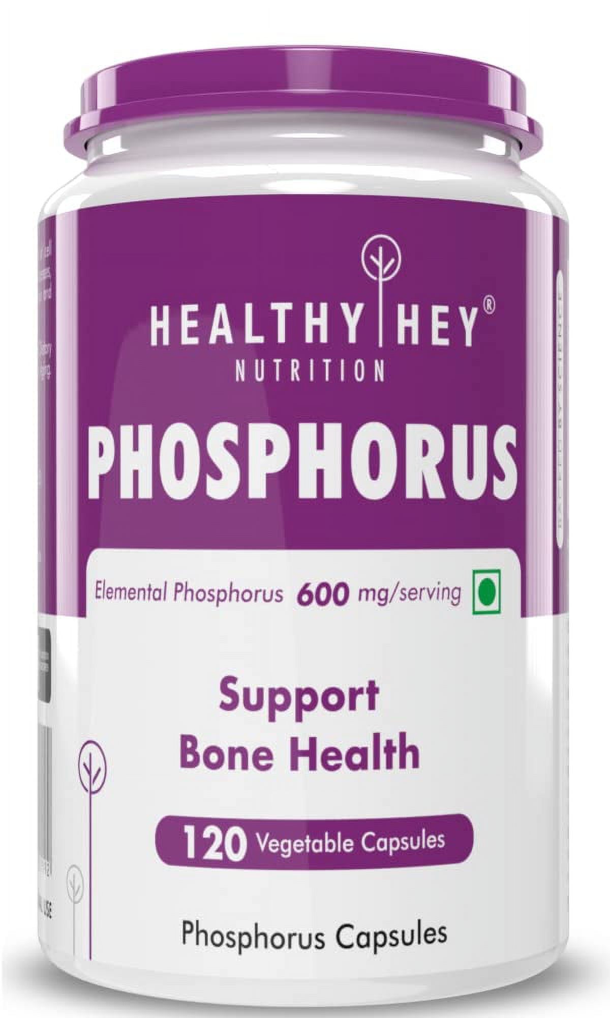 HealthyHey Nutrition Phosphorus - Support Bone Health -120 Veg. Capsules