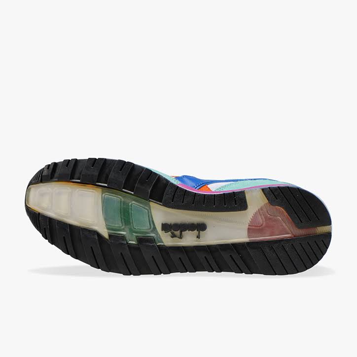 Diadora N9002 Trainers Blue Orange Lilac - 43