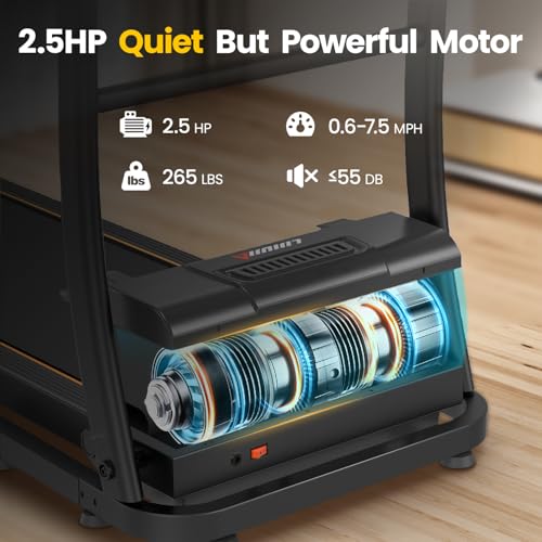 Treadmill for Home Small, Treadmill with Incline,3.0HP Portable Treadmill for Home/Office, Easy Assembly Fitness Running Jogging Machine with Speakers for Home Use, 12 Preset Programs