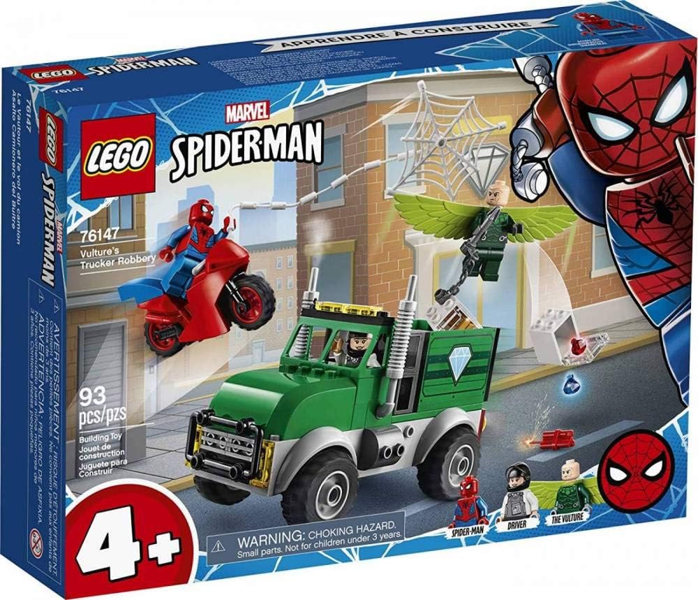 LEGO Marvel Spider-Man Vulture's Trucker Robbery 76147 Playset with Buildable Bank Truck Toy and Superhero Minifigures, New 2020 (93 Pieces)